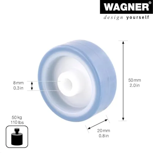 Wagner Soft Eco RO 6550 rotella ricambio Ø50 mm blu 50 kg