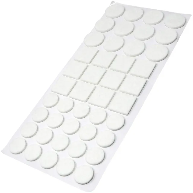 Adsamm feltrini autoadesivi misure miste bianchi 44 pezzi 3,5 mm