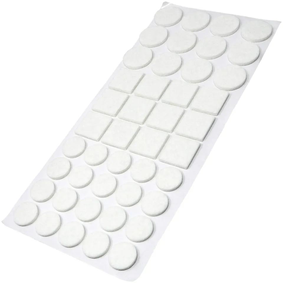 Adsamm feltrini autoadesivi misure miste bianchi 44 pezzi 3,5 mm