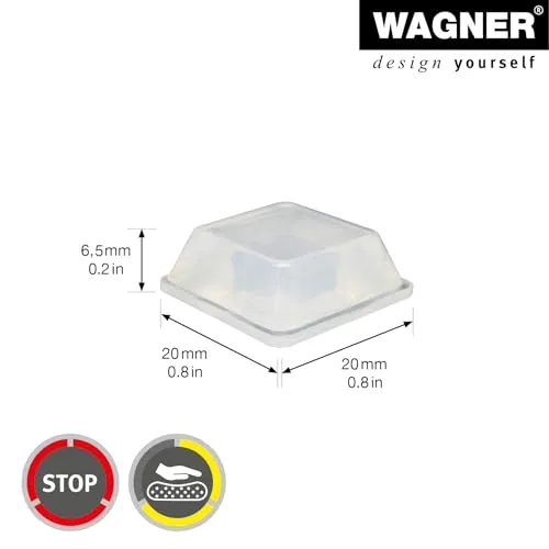 Wagner 15312099 Paracolpi Elastici 20x20 8 Pezzi Trasparenti