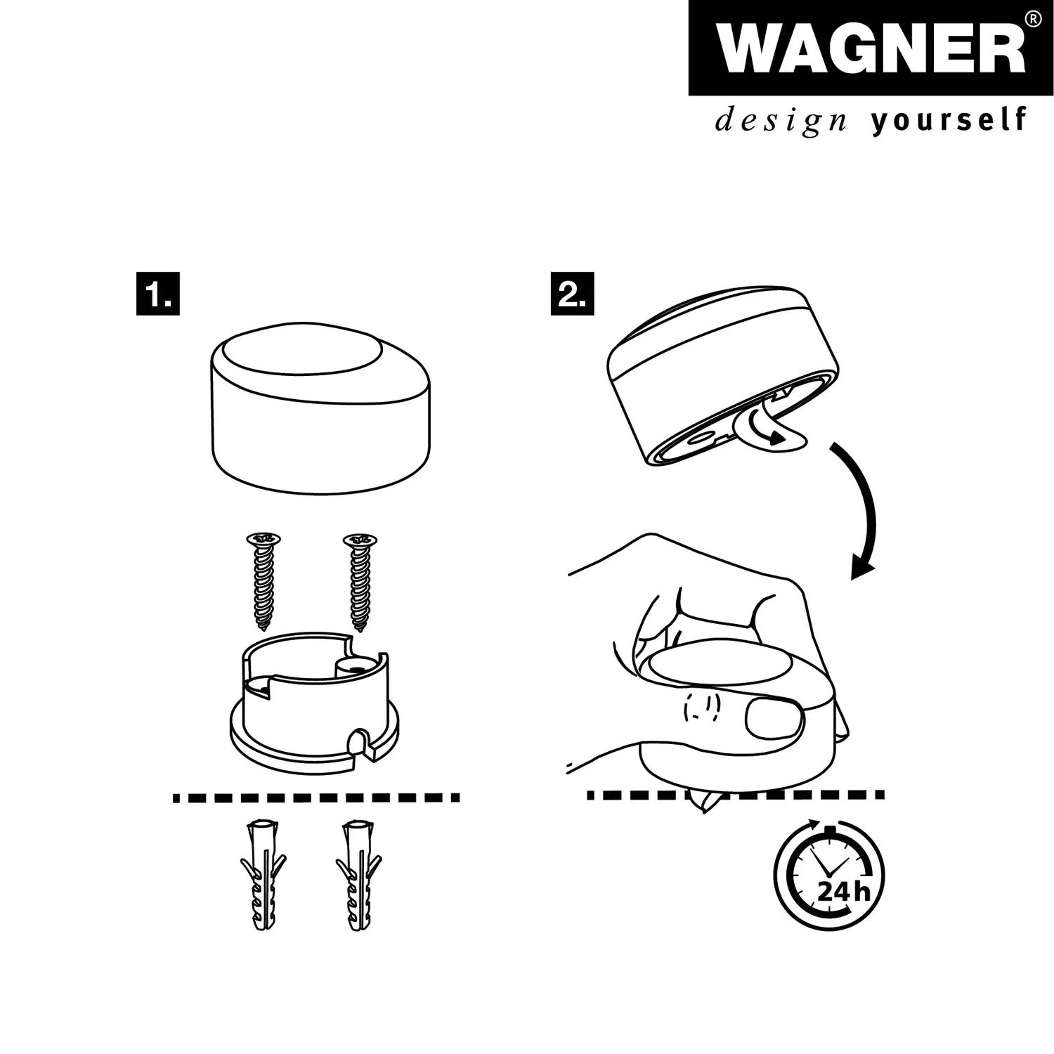 Wagner Fermaporta Pavimento 15518111 Inox Ø50x30 mm