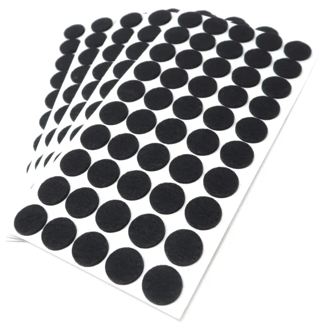 Adsamm Feltrini Autoadesivi Tondi 22 mm Neri 250 Pezzi Antigraffio