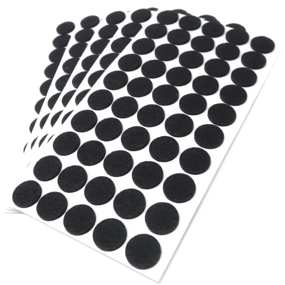 Adsamm Feltrini Autoadesivi Tondi 22 mm Neri 250 Pezzi Antigraffio