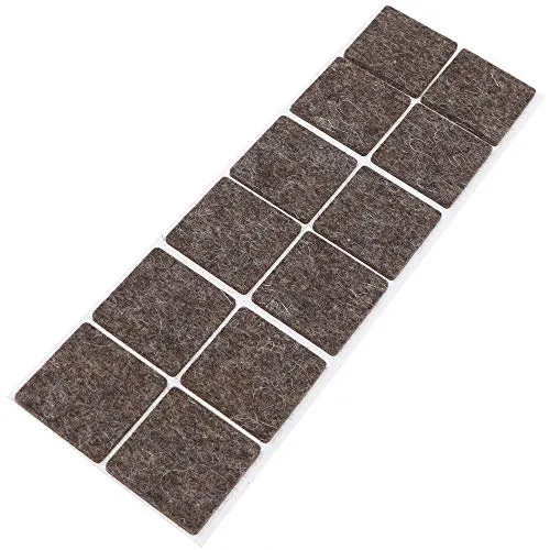 Adsamm Quality feltrini lana 35x35 mm marrone 12 pezzi 3 mm