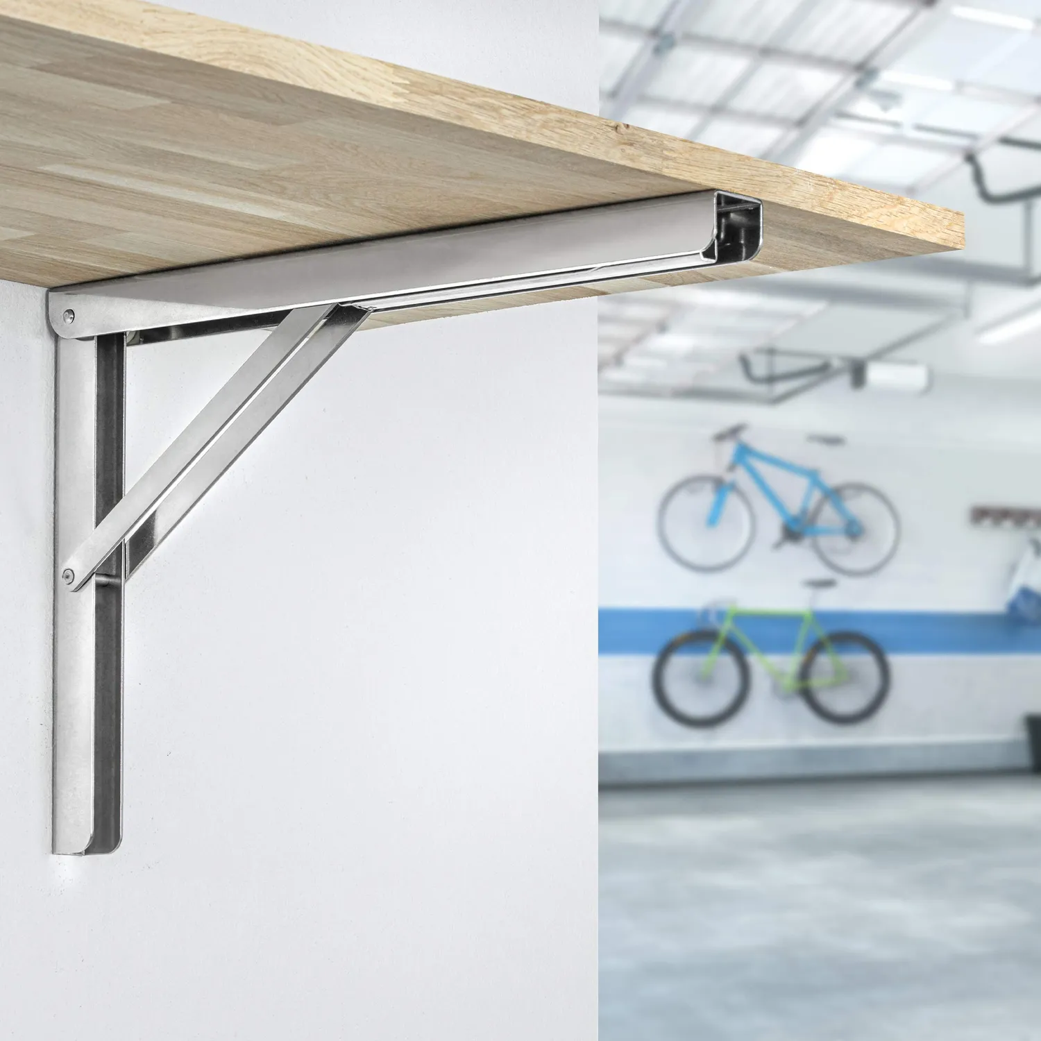 Gedotec Profi Line 300 mm staffa pieghevole inox 180 kg