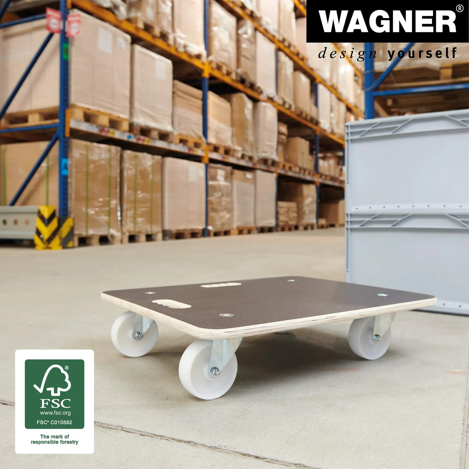 Wagner MM 1113 carrello trasporto 59x49 cm 400 kg antiscivolo