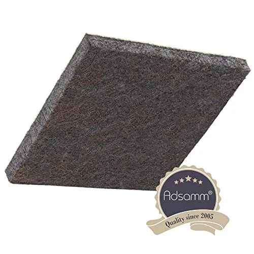 Adsamm feltrini autoadesivi 55x55 mm marroni 32 pz 5,5 mm