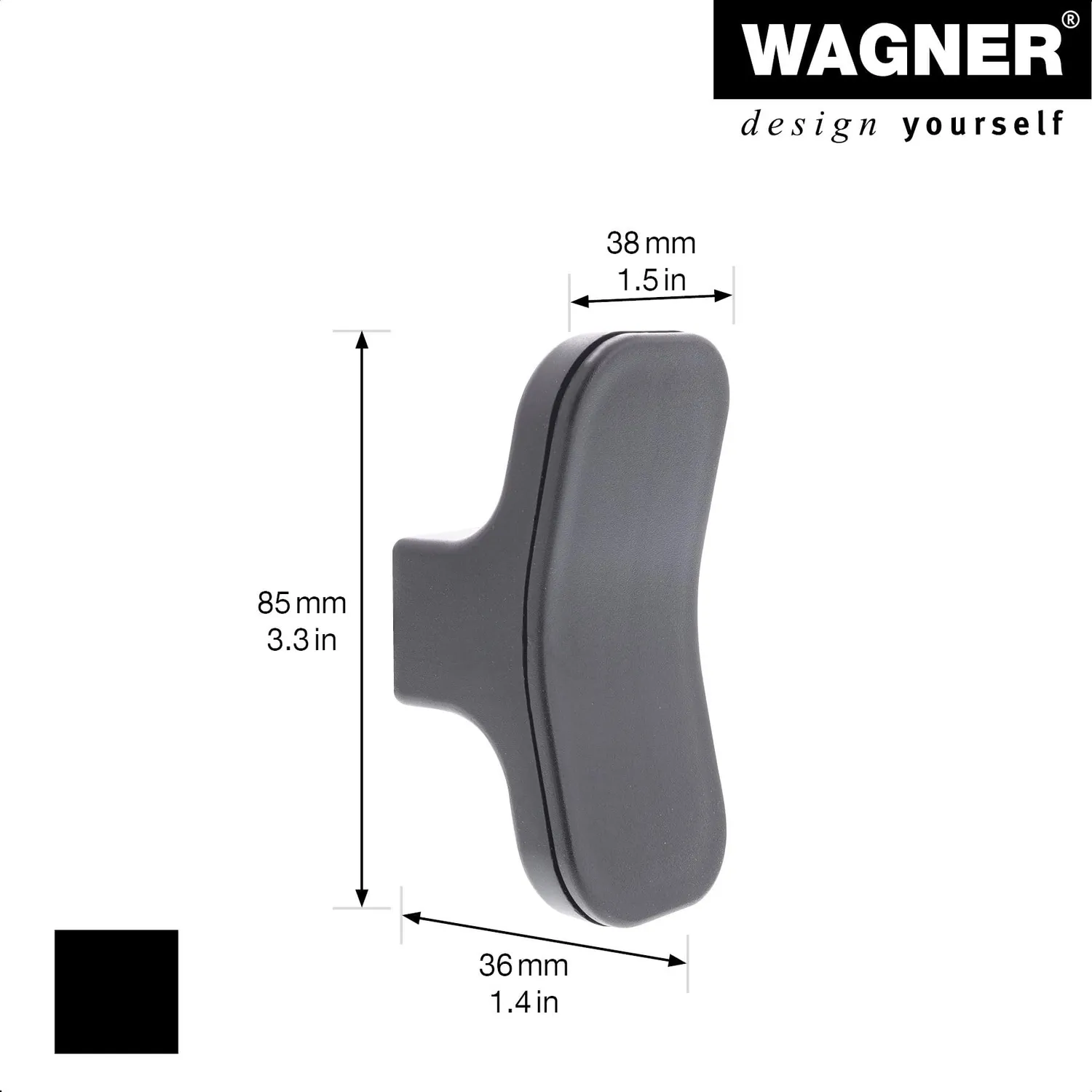 Wagner hooks4home T-Design EH 0480 gancio parete 85 mm plastica