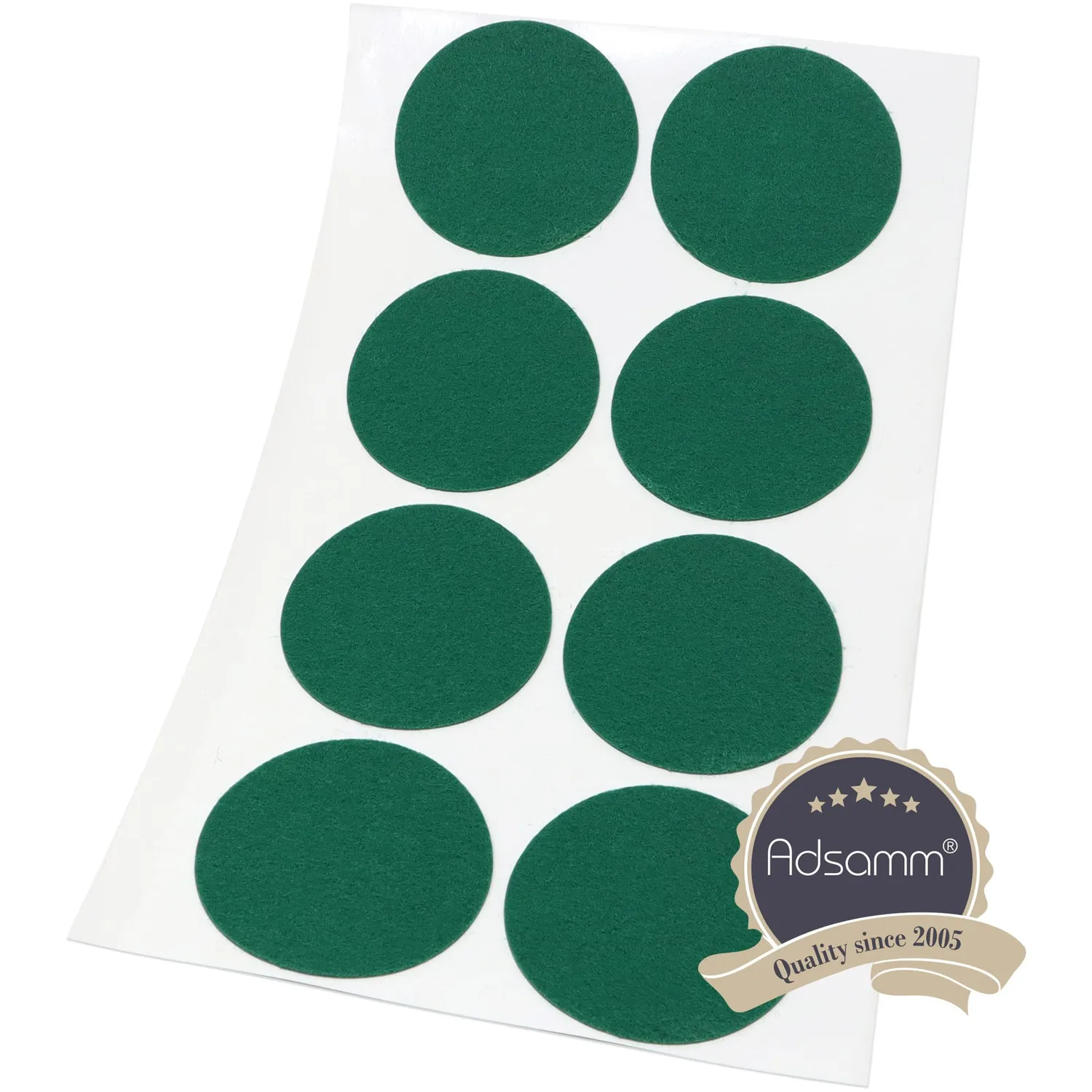 Adsamm ultrasottili feltrini rotondi ø50 mm verdi 8 pezzi sottili
