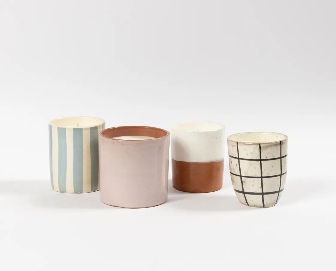 NIVA Design Ambra candela rosa fico terracotta