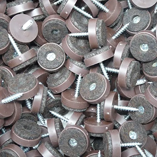 Adsamm feltrini con vite 100 pz Ø20 mm marroni in feltro