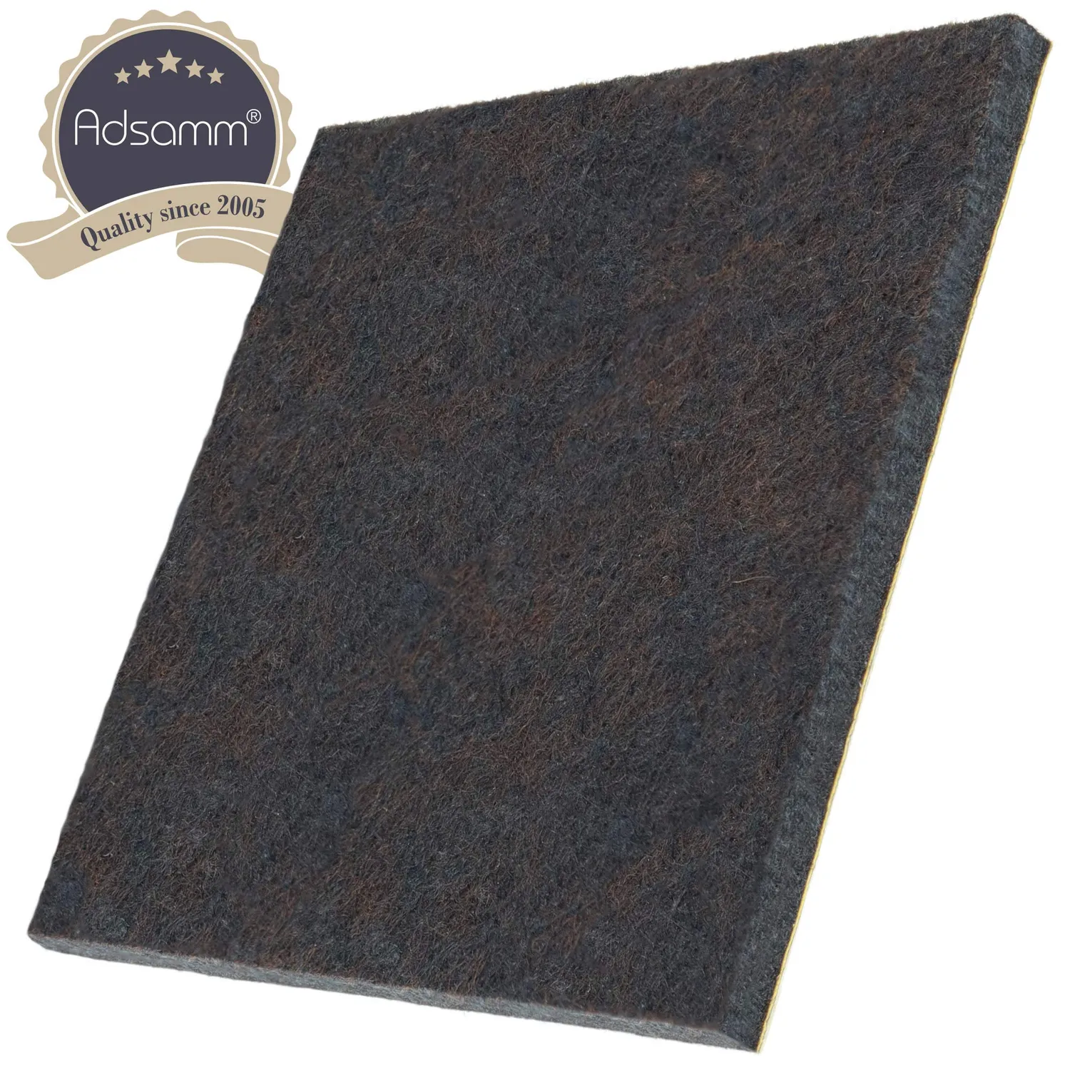 Adsamm Quality feltrini quadrati 100x100 mm marroni 32 pezzi 5,5 mm