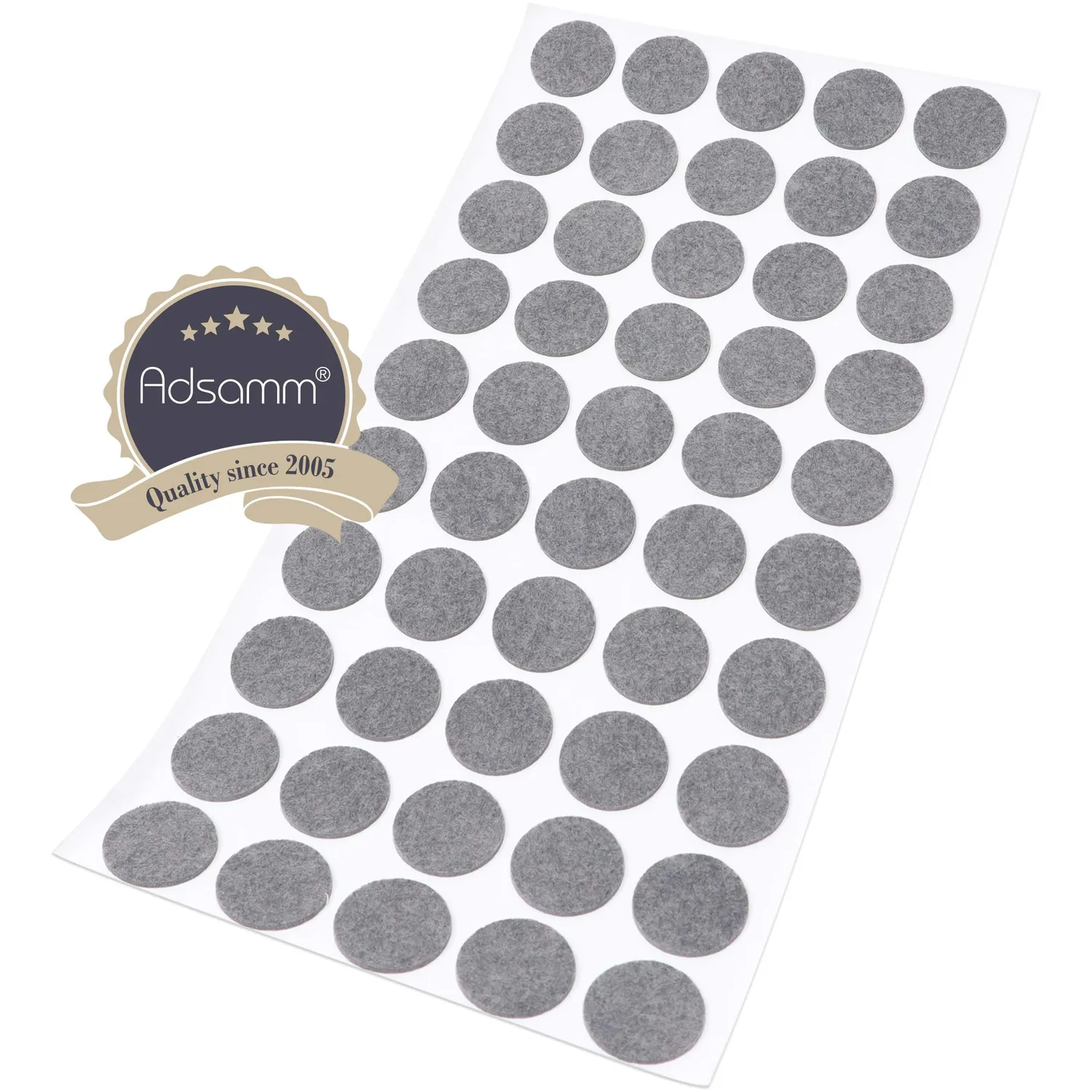 Adsamm feltrini ultrasottili Ø 20 mm grigi 50 pezzi