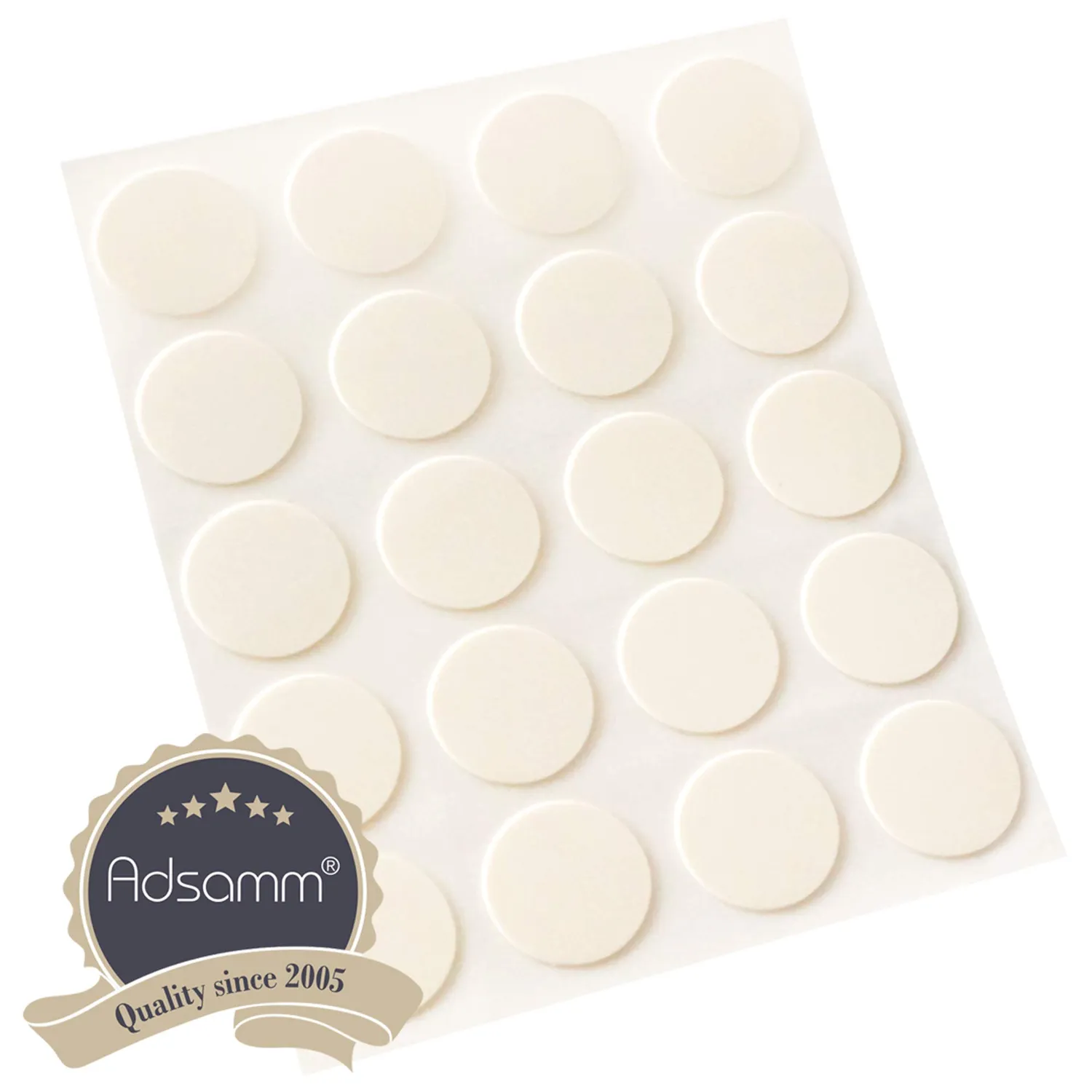 Adsamm copriforo adesivi crema 13 mm 20 pezzi ultrasottili