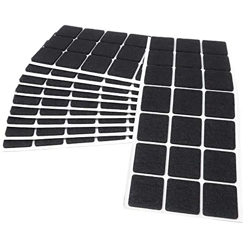 Adsamm Feltrini Autoadesivi 30x30 mm Neri 210 Pezzi Sintetici
