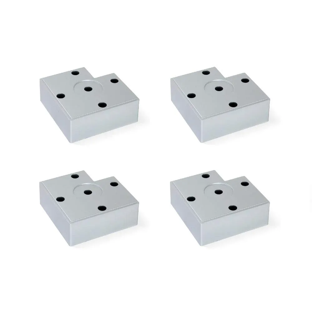 Emuca 2039125 piede per mobile H 30 mm alluminio set 20 pezzi