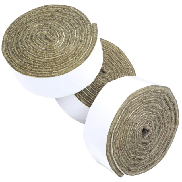 Adsamm Nastro Feltro 24x1000 mm Marrone 3 Rotoli 3,5 mm