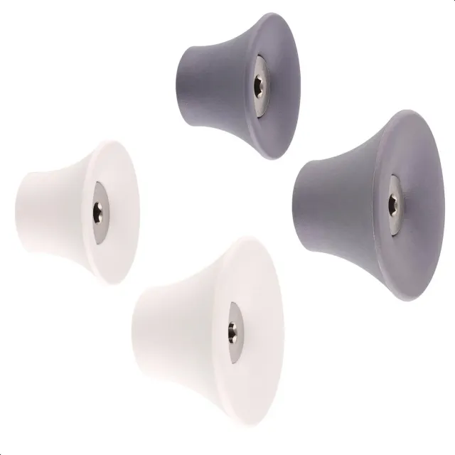 WAGNER hooks4home TULIP ganci parete set 4 pezzi grigio