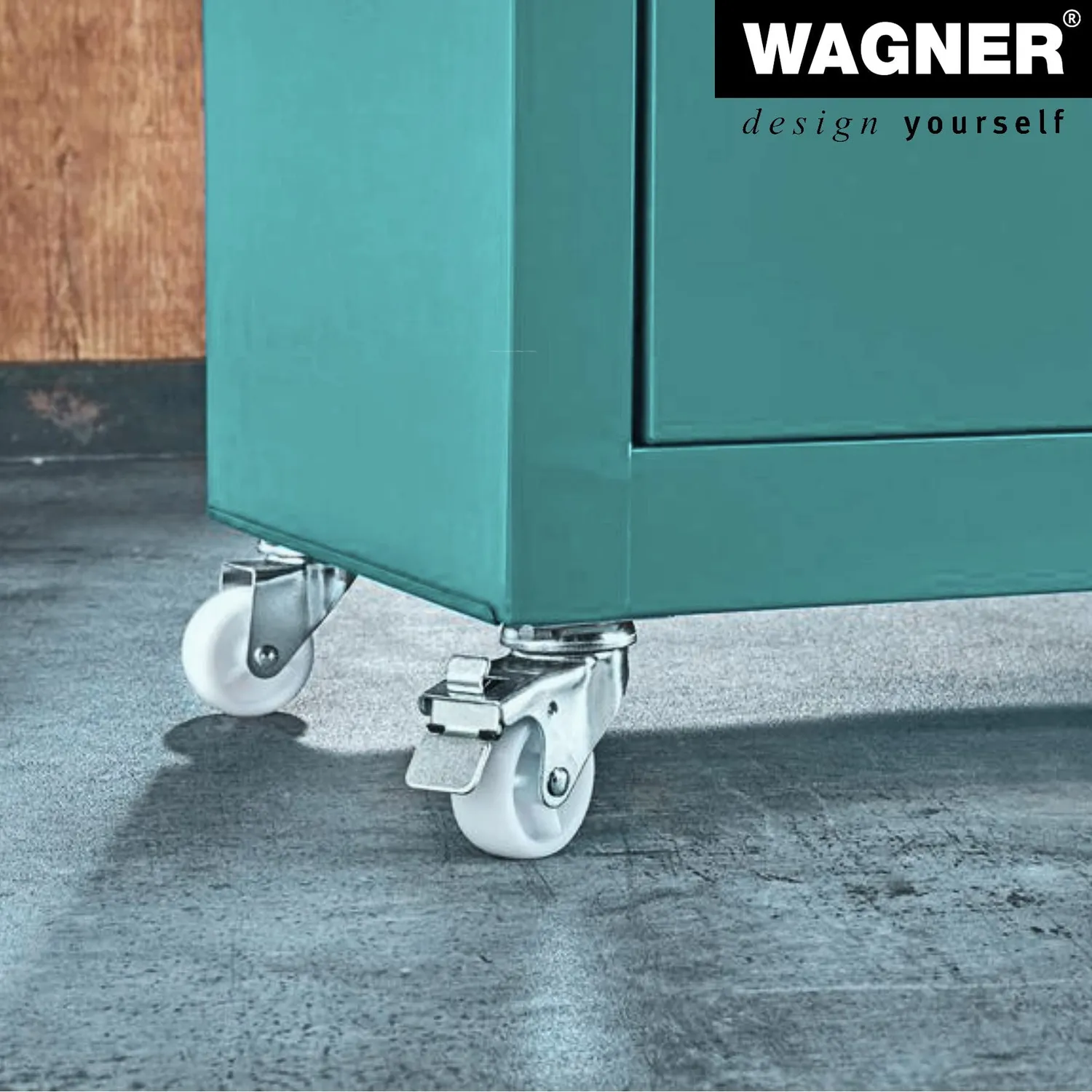 WAGNER ruote industriali Ø75 mm set 4 pezzi con freno