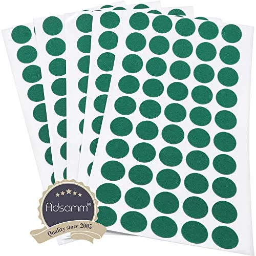Adsamm ultrasottili feltrini rotondi ø 20 mm verdi 250 pezzi 1,5 mm