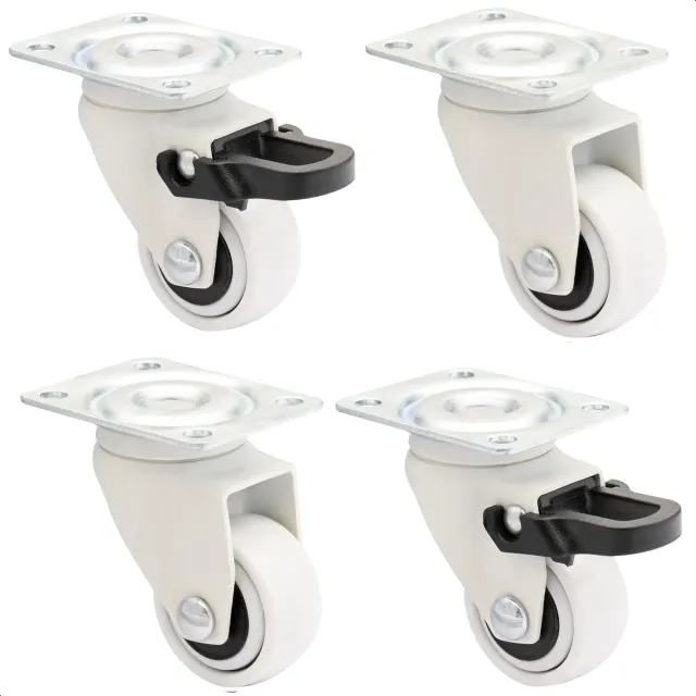 Wagner 2226 ruote mobili girevoli bianche set 4 pezzi 25 mm