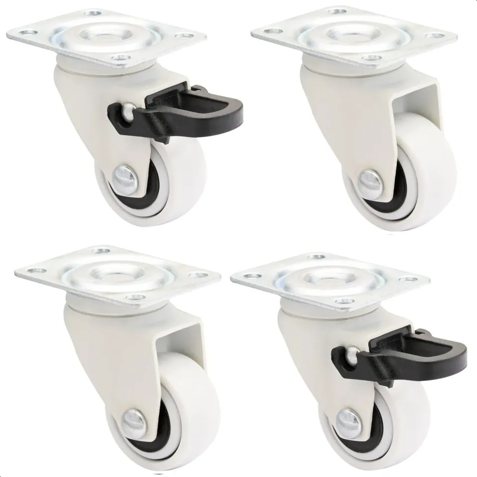 Wagner 2226 ruote mobili girevoli bianche set 4 pezzi 25 mm