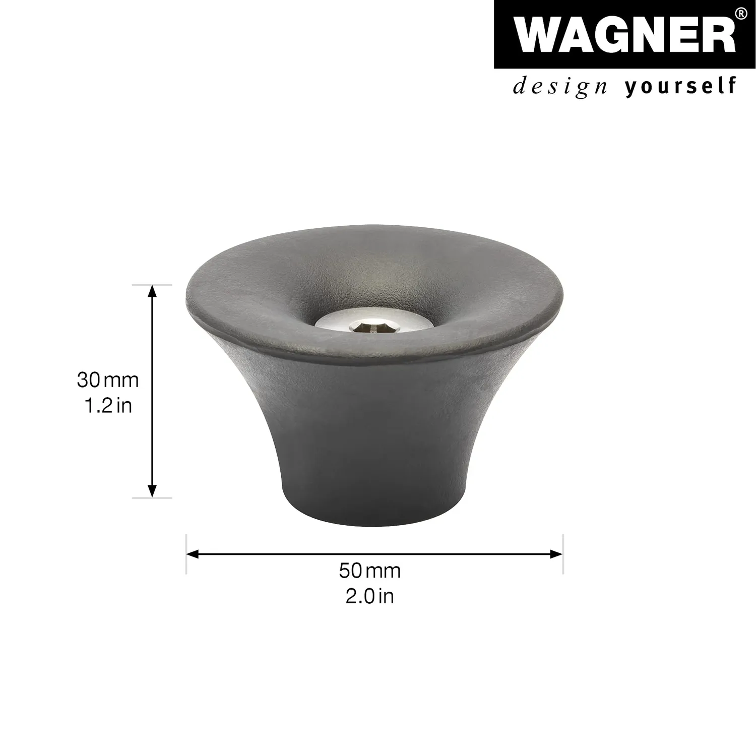 Wagner Outdoor Cone 15520211 fermaporta pavimento gomma Ø50 mm
