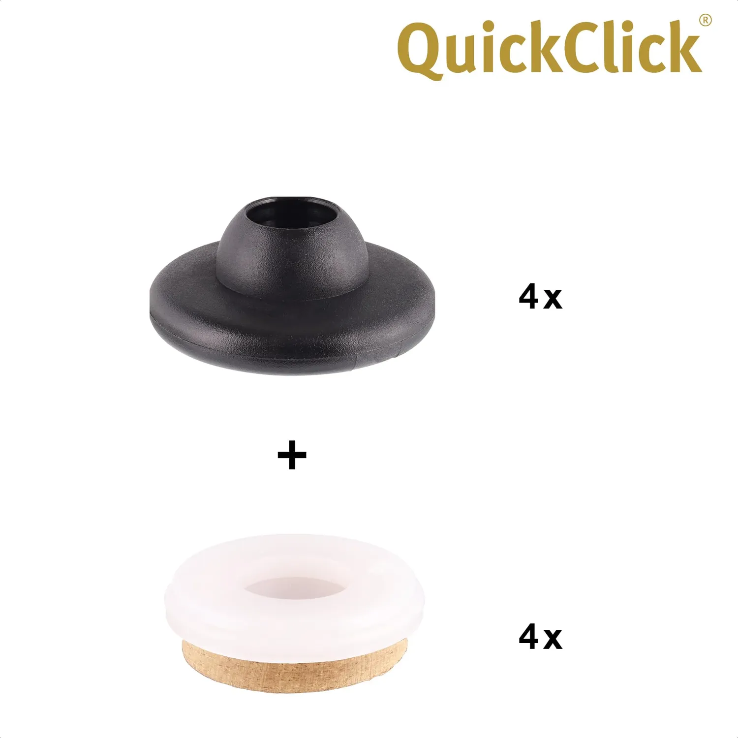 Wagner QuickClick feltrini sedie Ø30 set 4 pz fibra SYNO Vitra