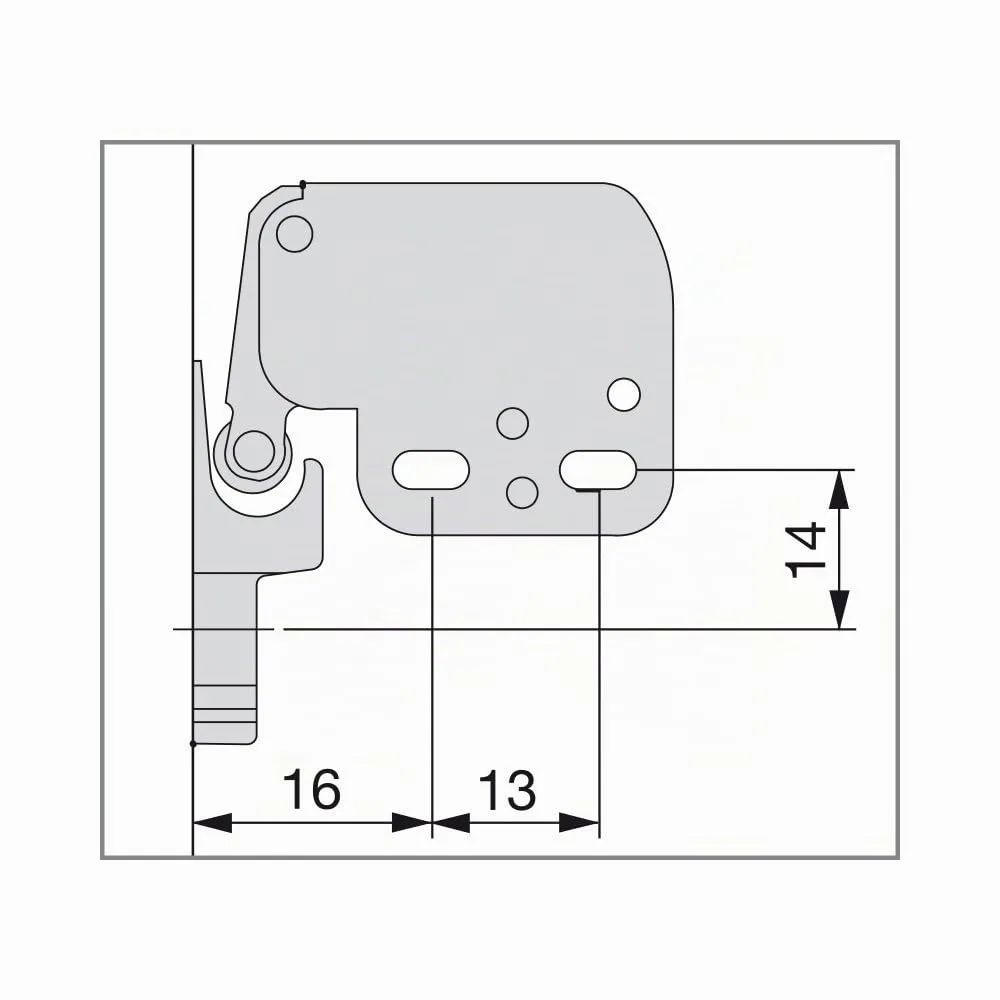 Emuca 1275415 chiusura mini-latch anta mobile set 10 pezzi
