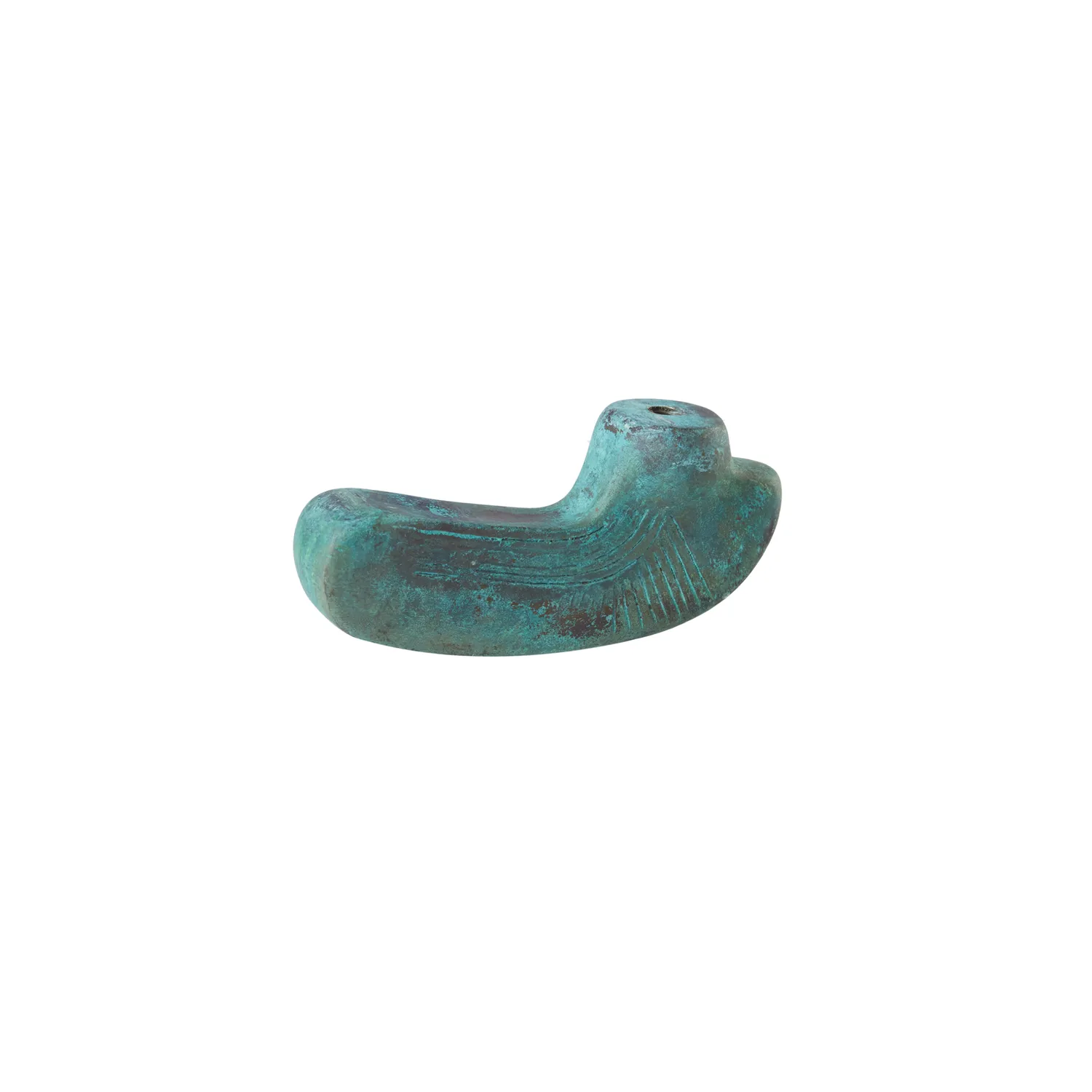 NIVA Inca pomello ottone verde goffrato