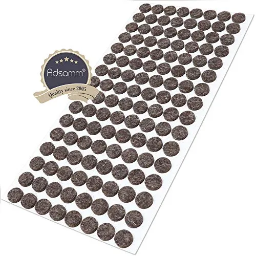 Adsamm Quality Feltrini Lana Ø12 mm Marroni 128 Pezzi