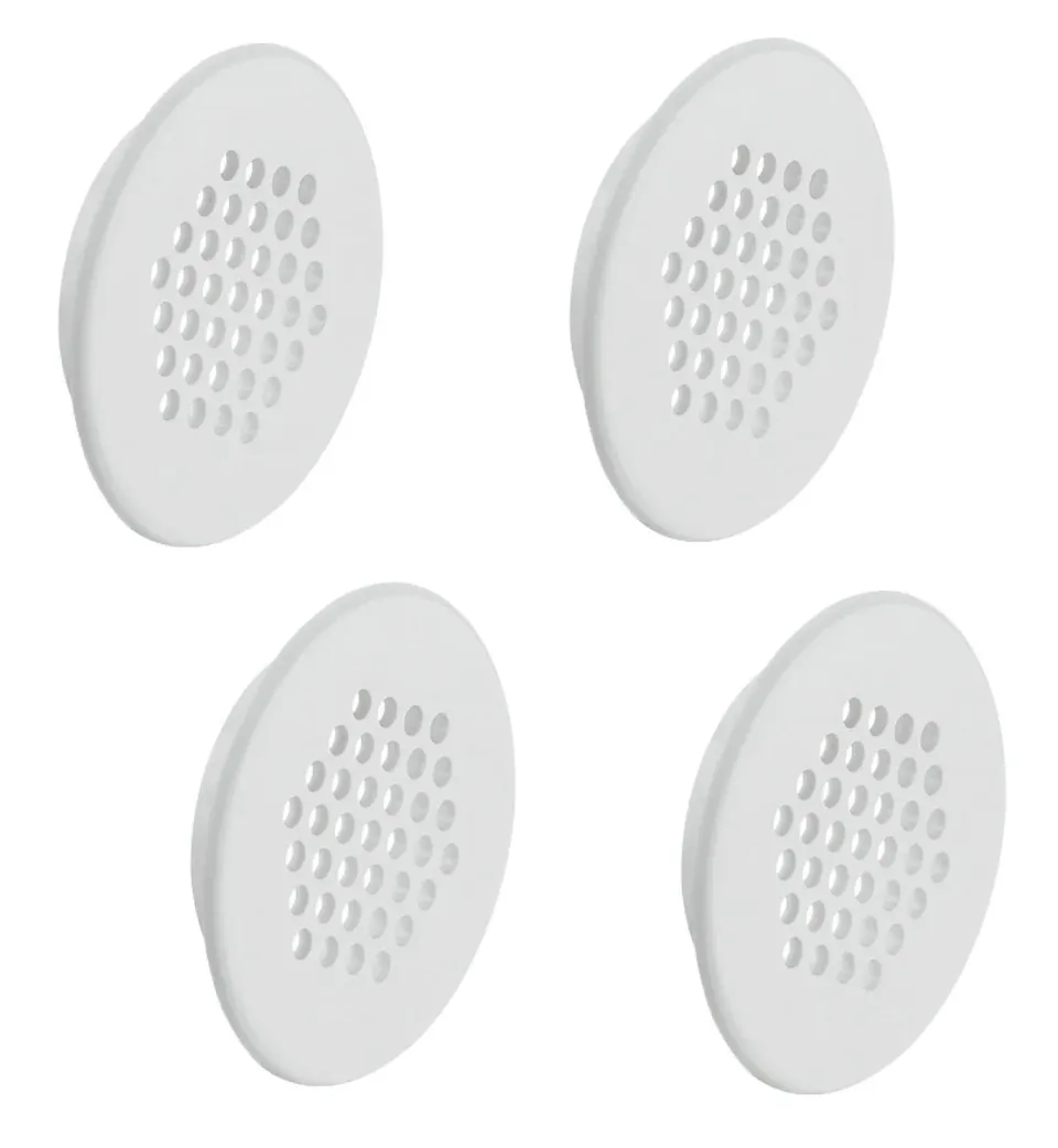 Gedotec griglia ventilazione Ø48 mm bianca 4 pezzi