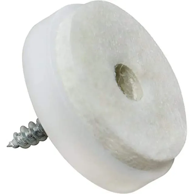 Adsamm Feltrini con vite tondi 28 mm bianchi 16 pezzi feltro