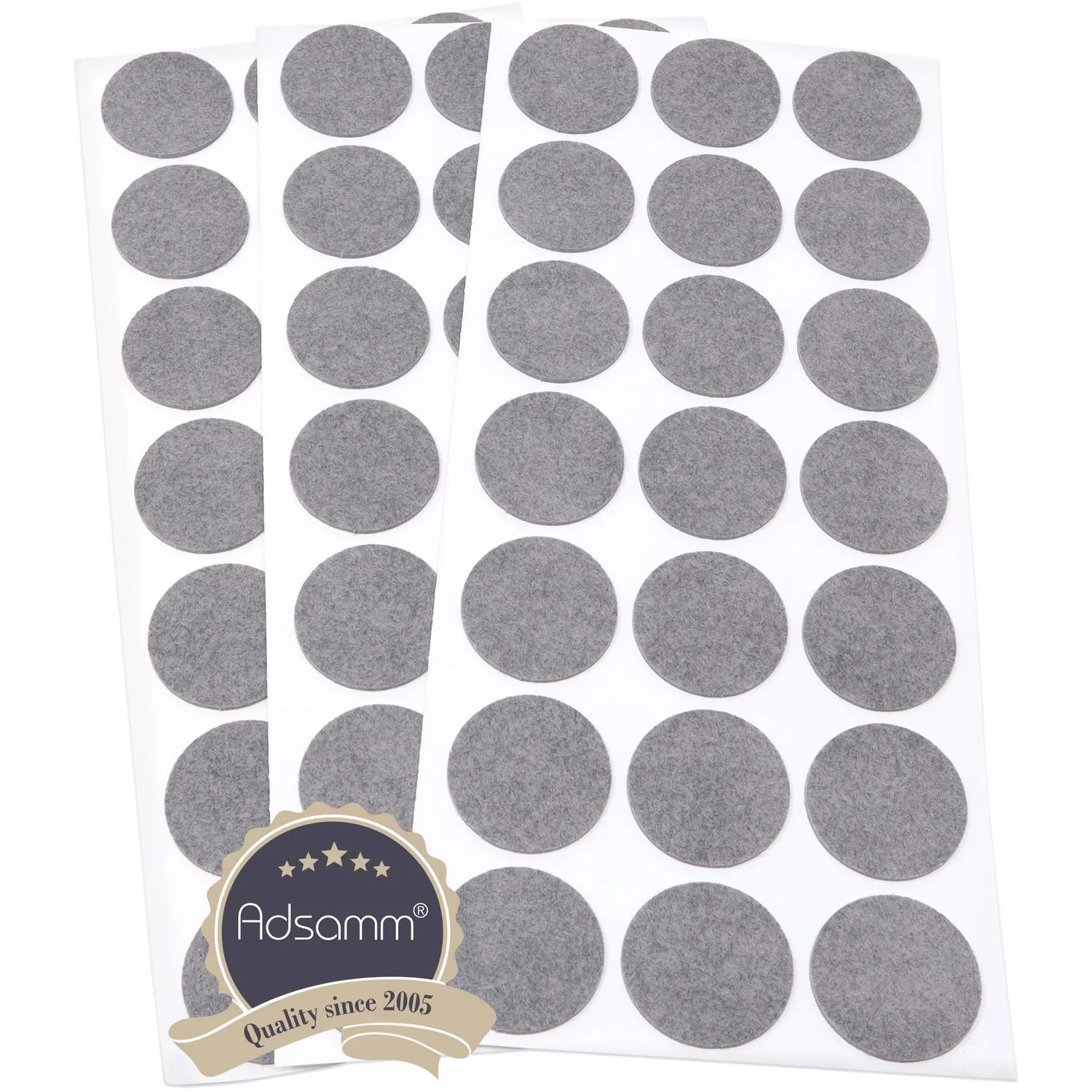 Adsamm feltrini ultrasottili Ø 30 mm grigi 63 pezzi
