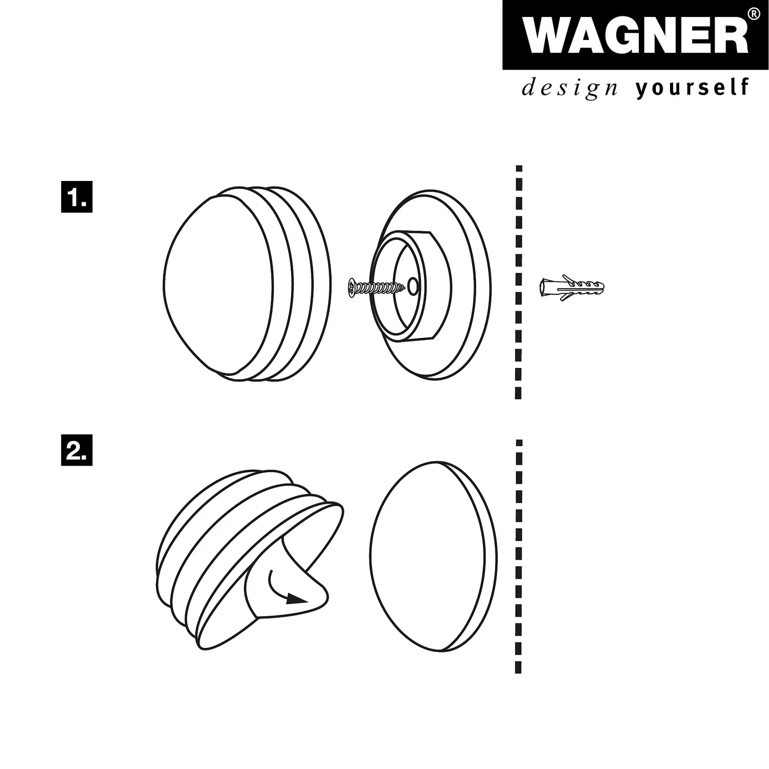 Wagner Assorbitore paracolpo parete 40 mm bianco