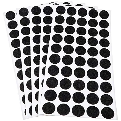 Adsamm feltrini ultrasottili neri 20 mm 250 pezzi viscosa 1,5 mm