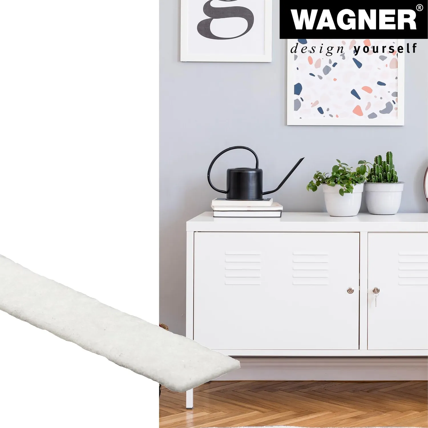 Wagner EH 0001 15000199 rotolo feltro adesivo bianco 10mmx2m sottile