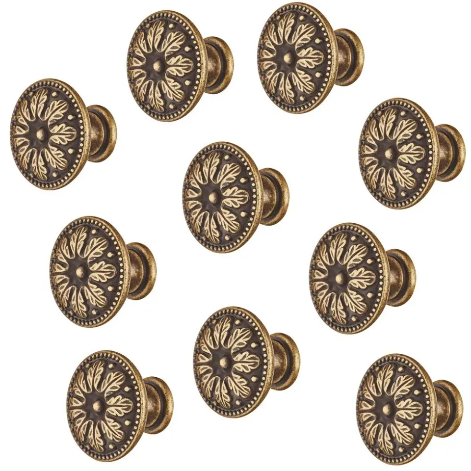 Gedotec pomello mobili ottone anticato 10 pezzi 25 mm bronzo