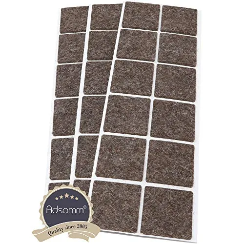 Adsamm Feltrini Quadrati 40x40 mm Marrone 36 Pezzi Lana