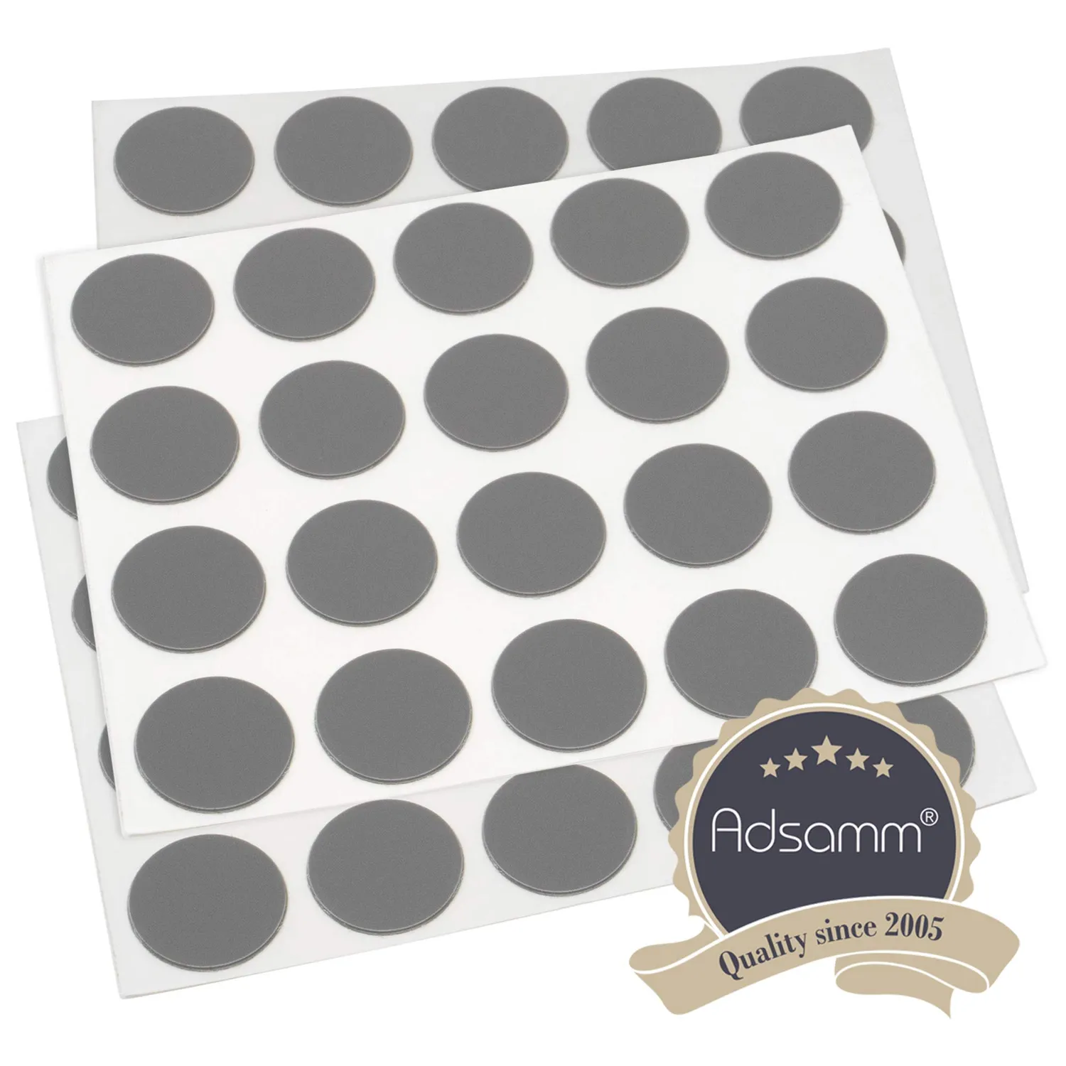 Adsamm copriforo autoadesivi 13 mm 60 pezzi grigio scuro