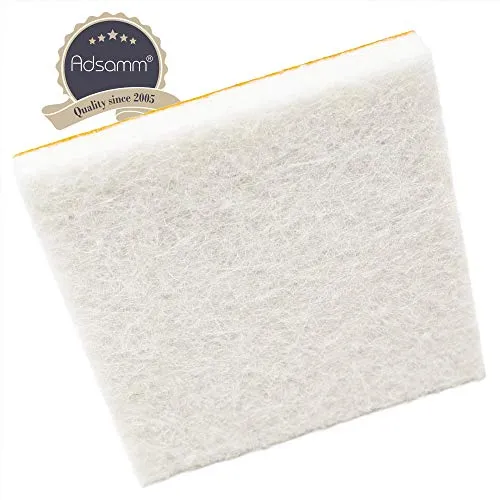 Adsamm Feltrini Autoadesivi 40x40 mm Bianchi 4 Pezzi Spessi