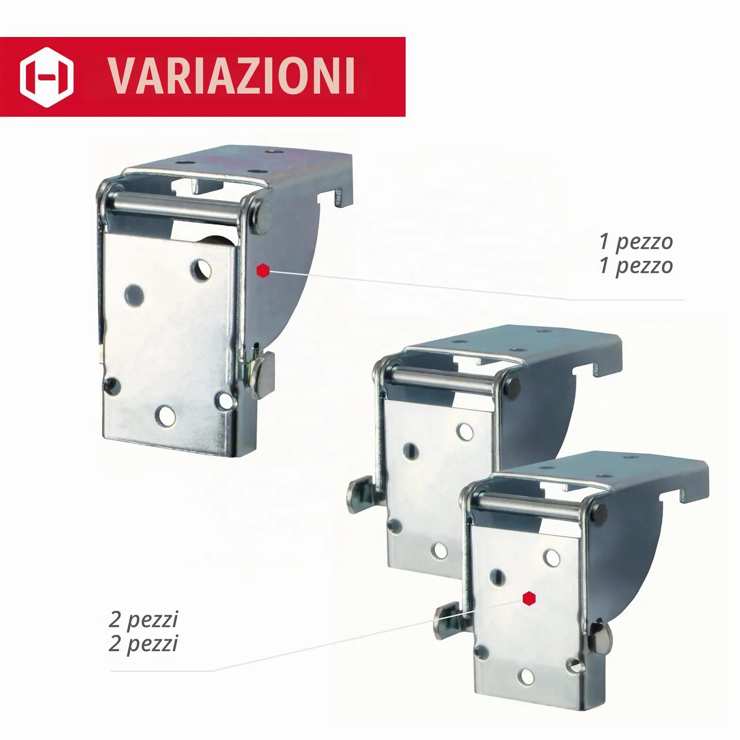 Gedotec cerniera ribaltabile 10,6x10 cm 1 paio zincata
