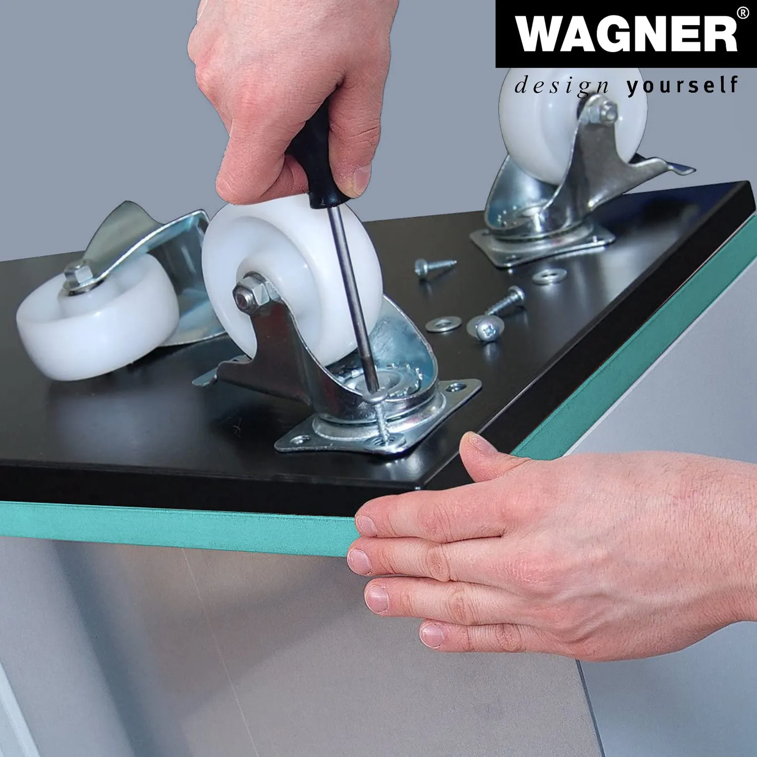 WAGNER ruote industriali Ø75 mm set 4 pezzi con freno