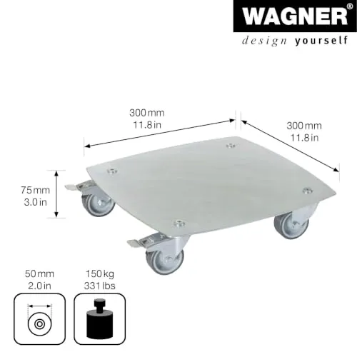 Wagner Steel Retro Sottovaso Ø30 cm Acciaio 100 kg