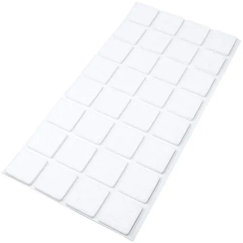 Adsamm feltrini autoadesivi bianchi quadrati 25x25 mm 32 pezzi