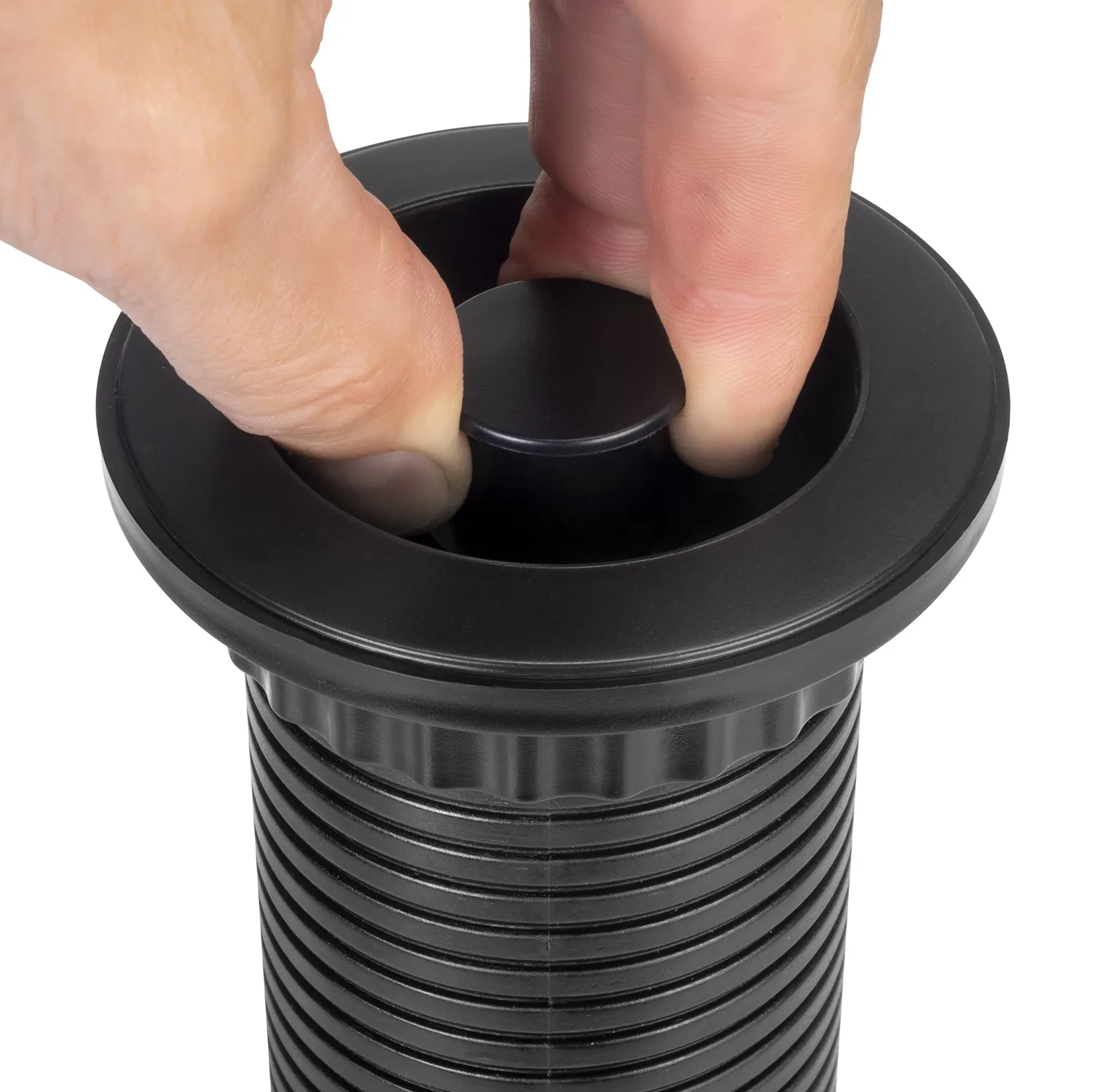 Emuca multipresa scomparsa 3 prese 2 USB nero Ø60