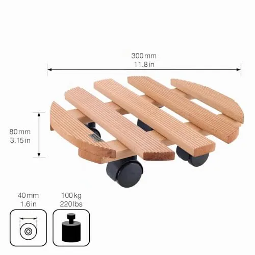 Wagner Country carrello piante Ø30 cm legno portata 100 kg
