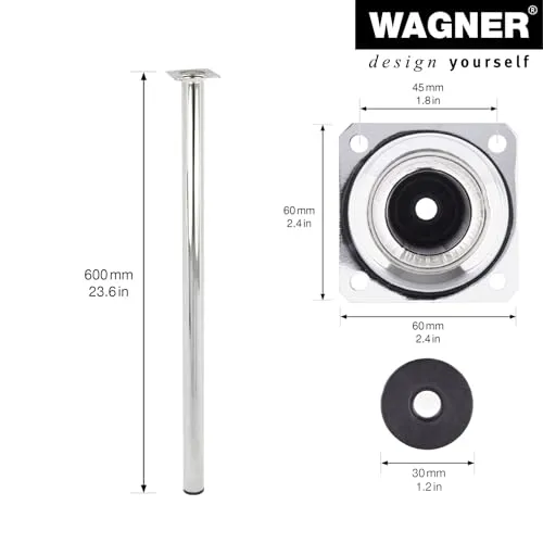 Wagner Classic ST 1560 gamba mobile cromata 600 mm 1 pz