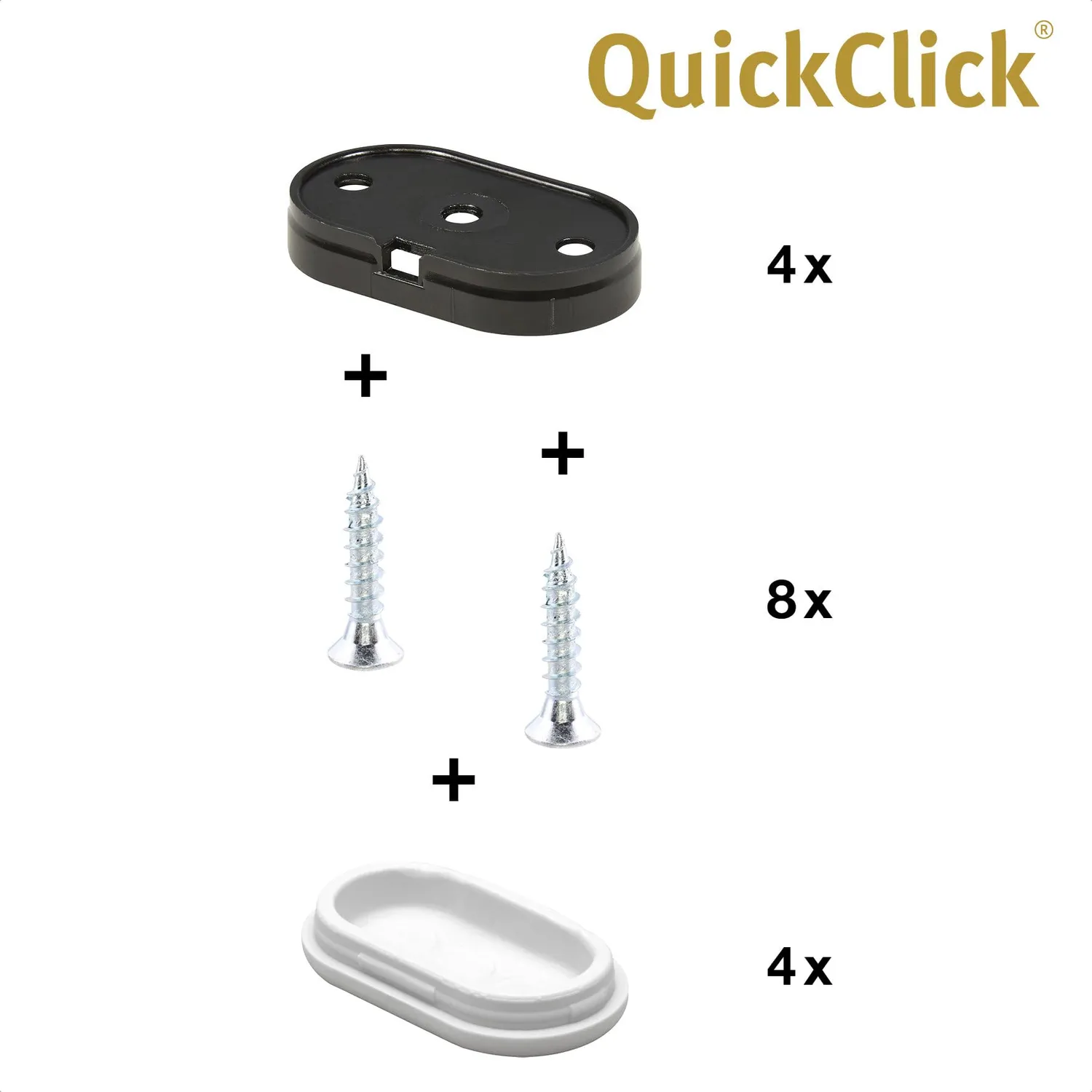 Wagner QuickClick 15783000 piedini avvitare Hyper 4pz 35x20 mm
