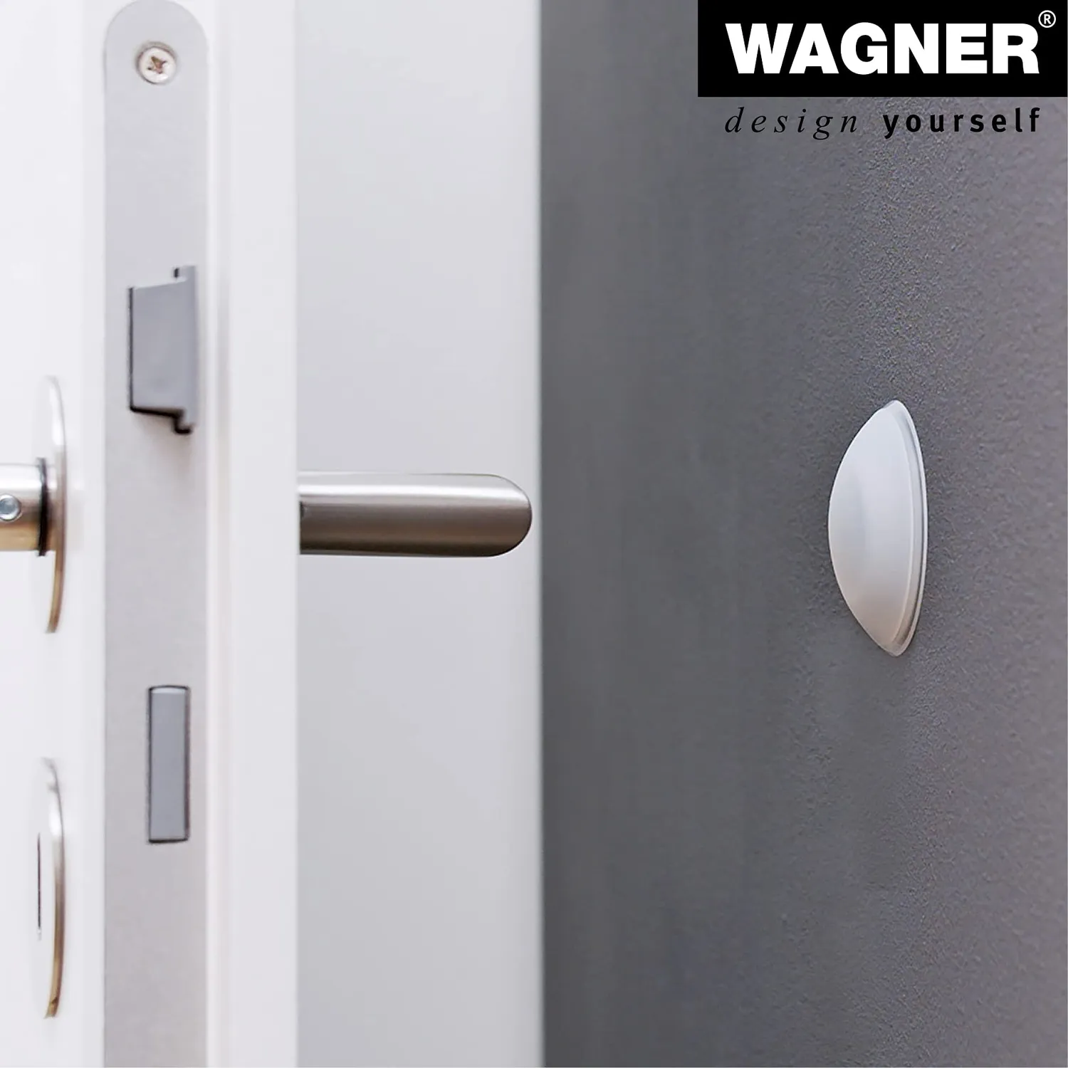 WAGNER Paracolpo satinato Ø60x15 mm plastica muro